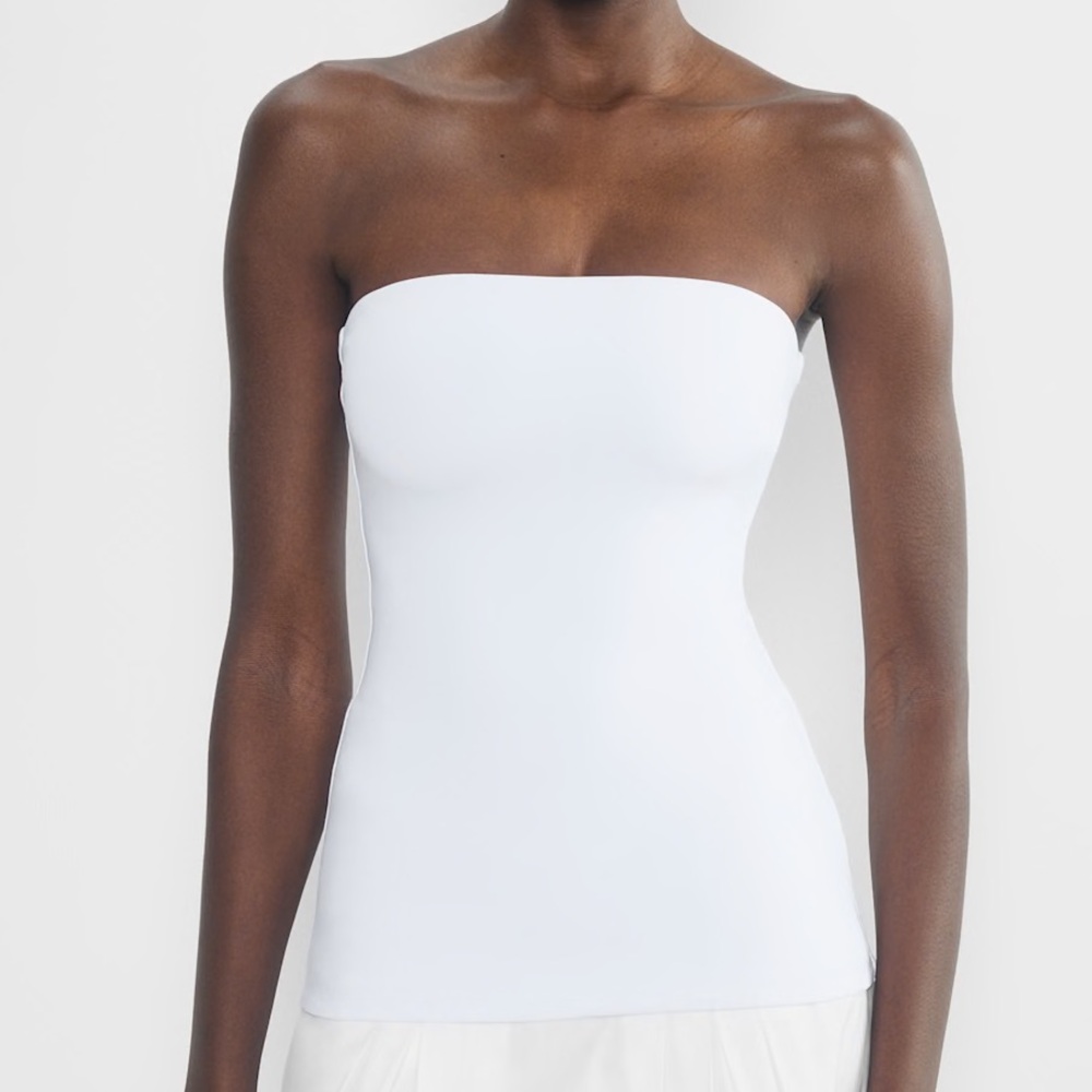 ARITZIA White Contour Hip Tube Top XXS
